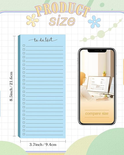Censen 10 Pack 500 Sheets To Do List Notes Daily Checklist Notepads with 50 Sheets Each Undated Color Memo Pad Block Shopping List Pad Weekly Plan Notepad Organizer Planners(Bright Color,Lined)