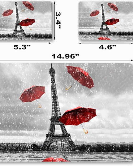 Laptop Skin Sticker Decal,12" 13" 13.3" 14" 15" 15.4" 15.6 inch Laptop Vinyl Skin Sticker Cover Art Protector Notebook PC (2 Wrist Pad Skins Included), Decorative Waterproof Removable,Eiffel Tower