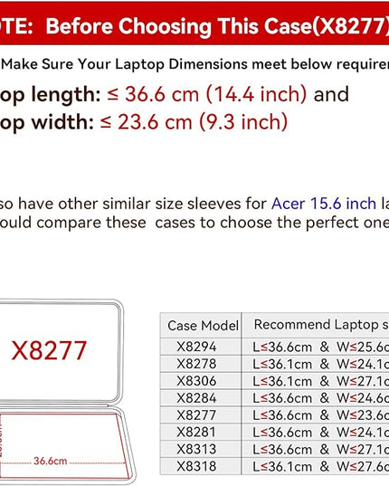 Smatree Hard EVA Protective Sleeve Compatible for Acer Nitro V 15 Gaming Laptop-ANV15, for 15.6 inch Acer Aspire 3D 15 SpatialLabs Edition Laptop-A3D15-71GM-79ZM, for Acer Aspire 7 Laptop-A715 (X8277)