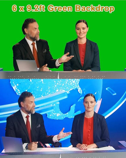 UTEBIT Green Screen Backdrop, 6x9 ft Photography Chroma Key Greenscreen Background Sheet for Background Removal, Thick Polyester Fabric Cloth Sheet for Photoshoot Video, Live Streaming (Backdrop Only)