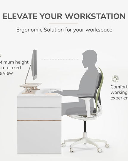 Anji Mountain Monitor Stand - Desktop Organizer & Laptop Riser, Ergonomic Monitor Riser, Space-Saving Monitor Stand for Desk, Durable Construction, Easy Assembly, Ideal for Home & Office