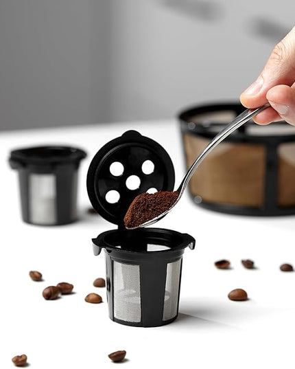2 Reusable K Cups and Basket Coffee Filter for Keurig K-Duo Hot & Iced Single Serve & Carafe Coffee Maker with MultiStream Technology (Gen 2)