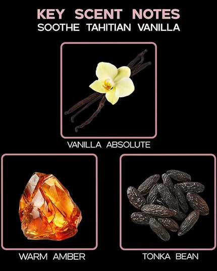 LOVSPA Reed Diffuser Set, Soothe Tahitian Vanilla Bean Scented Oil Diffuser with Sticks, Home Fragrance Accessories for Bathroom Shelf Decor, Aroma Diffusers for Home or Office Fall Decor, USA Made