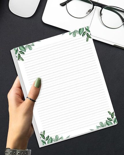 A4 Lined Refill Paper, 3-Hole Punched Ruled Filler Paper, 100Sheets / 200Pages Loose-Leaf Line Paper, 100gsm White Paper, 8.5'' x 11'', Leaf