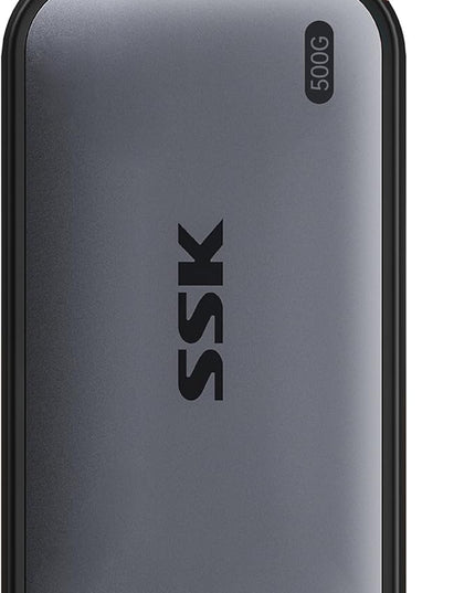 SSK Portable SSD 500GB External Solid State Drives, up to 1050MB/s USB C SSD External Hard Drive USB 3.2 Gen2 for iPhone 15/Pro, Windows, Mac, Android Phones and Tablets