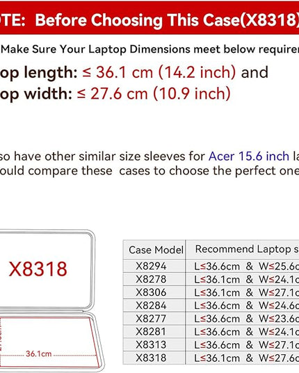 Smatree Hard EVA Protective Sleeve Case Compatible for 16 inch Acer Nitro V 16 ANV16-41-R2WT Gaming Laptop, for 15.6 inch Acer Predator Helios 300 PH315-55 Sleeve Slim Case (X8318)