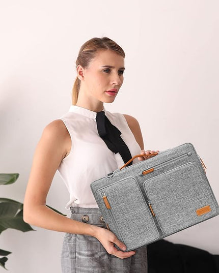 MOSISO 360 Protective Laptop Shoulder Bag,13-13.3 inch Computer Bag Compatible with MacBook, HP, Dell, Lenovo, Asus Notebook,Side Open Messenger Bag with 4 Zipper Pockets&Handle, Gray