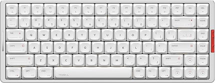 IQUNIX MQ80 Low Profile Mechanical Keyboard for Work and Gaming Tri Mode Wireless Wired CNC Aluminum Hot Swappable RGB Backlit Long Battery Life VIA Support (Silver)