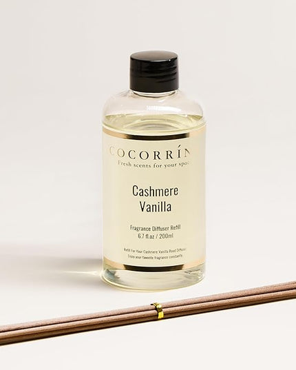 COCORRÍNA Reed Diffuser Refill - Cashmere Vanilla 6.7 Fl.oz Reed Diffuser Refill with 8 Sticks