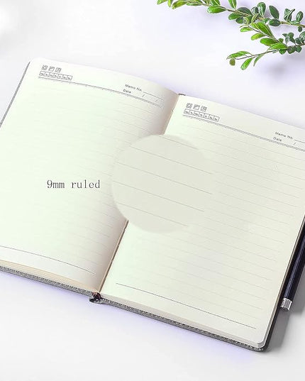 Ruled Journal Notebook, Hardcover Magnetic Clasp Cove, Personal Professional Lined Notebooks, with Pen Loop，Medium 5.7 x 8.3 inches, 120 GSM Thick Paper Gifts Blue