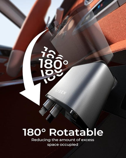 LISEN Long Retractable Car Charger 4 in 1 (47.2in Cable), 69W USB C Car Charger for Truck & Uber Drivers, Truck Accessories Fast Charging for iPhone 17 16 15 14 13 12 11 X Series, Uber Signs for Car