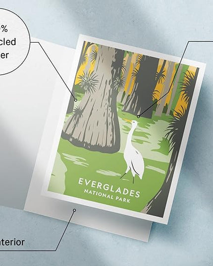 Twigs Paper - Assorted Art National Parks Greeting Cards - Stationery Cards with Envelopes - Thank You and Blank Note Cards - Greeting Cards for All Occasions - Made in USA (5.5 x 4.25, Set of 12)