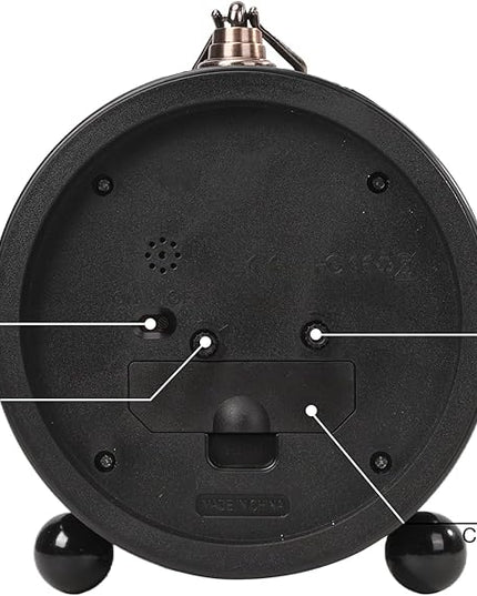 Blusaryme Loud Alarm for Deep Sleepers Desk Vintage Alarm Clock 5.25 inch Small Battery Operated Retro Clock Bedroom Live Room Decor Gift Clock