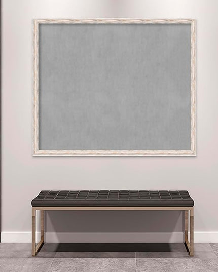 Amanti Art White Framed Magnetic Board 43x51 Oversize Vision Board for use with Magnets, 100% Metal Sheet to Display Items as Office Decor or for Home Organization in mudroom, Kitchen or Kids Room