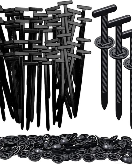 Nylon Universal Cable Tie Buckle, 2026 New Upgrade Heavy Duty Self-Locking Rivet Zip Ties Holder, Multifunctional Cable Tie Buckle for Car Daily Repair, Home, Office, Workshop (150 Pcs)