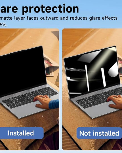 LUSA DESIGN Laptop Privacy Screen 16 Inch, Laptop Screen Privacy Shield 16:10 Aspect Ratio Anti-Glare Blue Light Computer Monitor Protector,