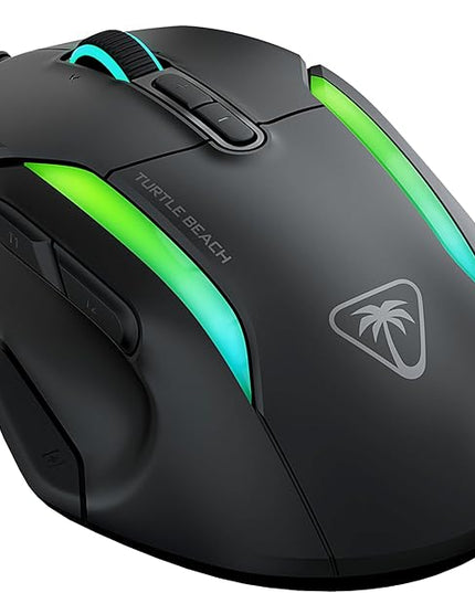 Turtle Beach Kone II Wired RGB Gaming Mouse, 26000 DPI Optical Sensor, 100M Click Life Optical Switches, 23 Customizable Inputs, Ergonomic Design, 4D Scroll Wheel, Pure PTFE Glides - Ash Black