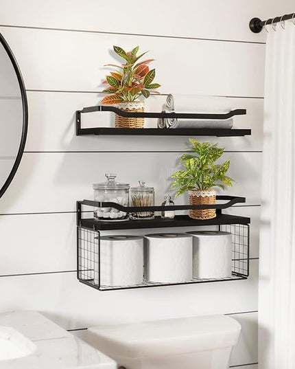 Nubry Fake Plants Artificial Potted Plants with Weaved Pot for Shelf & Table Desk | Perfect for Home Office Bathroom Farmhouse Room Coffee Table Decor 10‘’