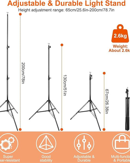 iMounTEK Photo Video Studio 6.56ft x 9.84ft Backdrop Stand Photographic Studio Adjustable Photo Backdrop Stand Kits with a Carrying Bag Photo Backdrop Stand for Parties/Birthday/Wedding