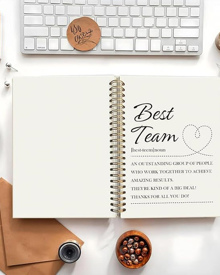 Team Gifts Notebook Journal, Best Team Definition Office Notebooks for Work, Office Gifts for Coworkers, Team Appreciation Gifts, Office Hardcover Spiral Notebook 5.5x8.3 Inch