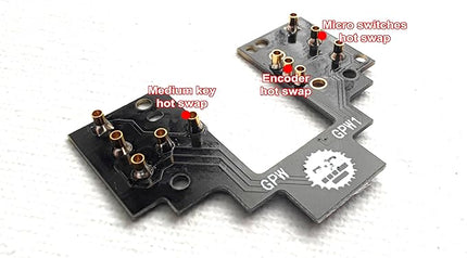 Hot-Swap Micro Switch PCB Kit for Logitech G Pro Wireless GPW Mice – ENIG Gold Pads, 6-Claw Clamps | Fix Double-Click & Customize Clicks