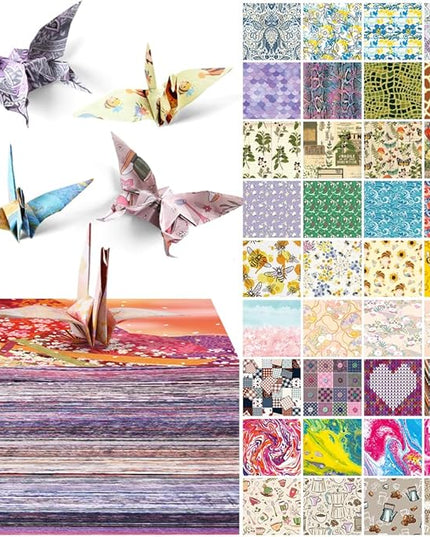 10 Pack/Sets Origami Paper Kit Double Sided 6 Inch Japanese Chiyo Square Easy Fold Arts Crafts DIY Handwork Origami Papers