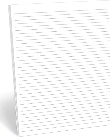 321Done Ruled Notepad (8.5" x 11") College-Ruled Line Spacing, 50 Sheets, Large Letter Size Glued Edge Notepad, Tear Off, Planning Memo Pad, Made in USA - Unisex Minimalist Simple Lined