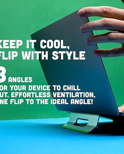 Steepy Portable Laptop Stand for Desk – Adjustable Height, & Portable Laptop Holder – Ergonomic Computer Stand for Cooling & Comfort – Slip-Proof, Sturdy Design – Universal Fit for 13-17 Inch Devices