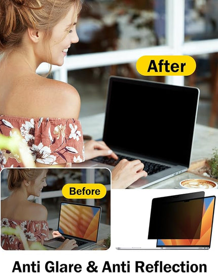 F FORITO 14 Inch 16:10 Laptop Privacy Screen Protector, 360° Anti Peeping and Anti Glare Laptop Privacy Shield Compatible with All 14" Laptops with 16:10 Aspect Ratio