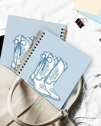 dvhdajed Western Cowgirl Spiral Notebook, Walk in Love Cowgirl Journal Notebooks, Western Preppy Spiral Journal for Girls Women, Cowgirls Office School Supplies Gifts, 5.5x8.3 In