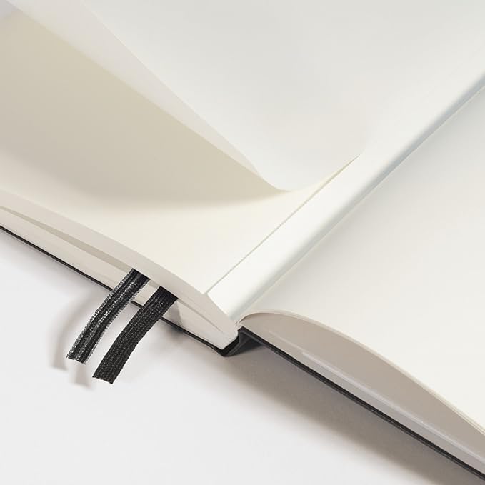 LEUCHTTURM1917 - Notebook Hardcover Medium A5-251 Numbered Pages for Writing and Journaling (Navy, Plain)