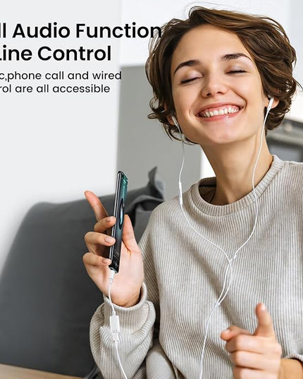 USB C to Lightning Headphone Audio Adapter, USB C Male to Lightning Female Earbuds Audio Adapter Compatible with iPhone 17/16/16e/15 Plus/Pro/Max, iPad Pro, iPad Air 6/5, MacBook (No Charge)[100 Pcs]