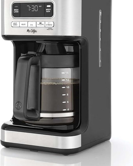 Mr. Coffee 14 Cup Programmable Coffee Maker Stainless Steel