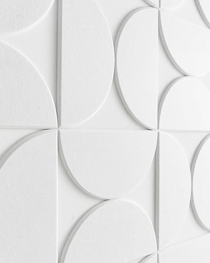 Large Bulletin Board Kit 48x36- Minimalist Wall Art to Replace Your Old Cork Boards for Walls for Office Decor - 24-Pack Semi-Circle Felt Wall Tiles for Home Office Décor (Milky White