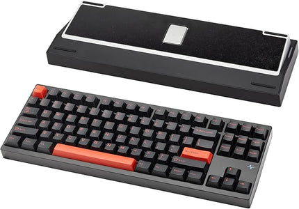 KEEBMONKEY WOBKEY Crush 80 Beta CNC Aluminum Quick-Disassembly Ball-Catch Mount Triple-Mode Connectivity Gaming Mechanical Keyboard with HMX Frost Jade Switch and BSUN Arctic Switch (Lite Black)