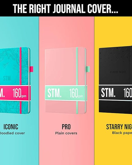Bullet Dotted Journal Dot Grid Notebook | A5 Daily Journaling Notebooks for Personal Writing, Work, Women | 120gsm Thick Paper, Hard cover, Lay Flat Binding | 5x7 Journals Cuaderno Libretas de apuntes