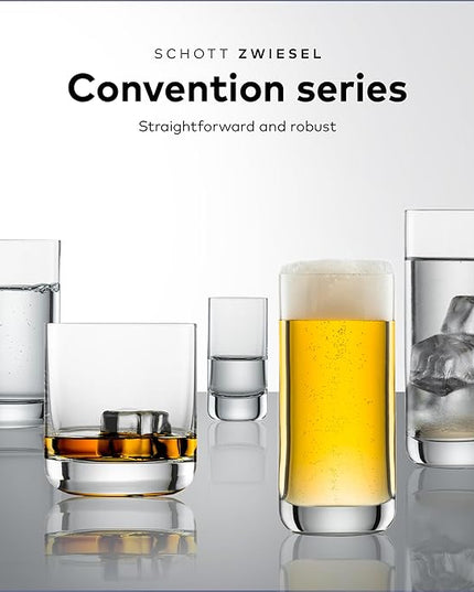 SCHOTT ZWIESEL Convention Whiskey Glass (Set of 6), Old Fashioned Tumbler for Whiskey, Dishwasher-Safe Machine-Made Tritan Crystal Glasses, Made in Germany (10 Ounce)