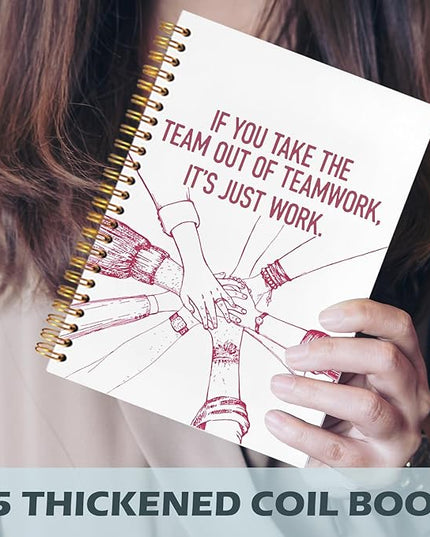 Yhtrg Welcome to the Team Gifts Spiral Notebooks, Gifts for Team Members at Work, Work Team Gifts for Employees, Journal Notebook for Women Men Coworkers, 5.5x8.3 Inch