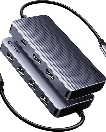 QUUGE Docking Station Dual Monitor 2 HDMI, 7 in 1 USB C Hub with Dual HDMI 4K, PD Charging, 5Gbps USB 3.0, 3 USB2.0, USB C Docking Station for MacBook Pro/Dell XPS/HP/Lenovo/Surface/Yoga etc