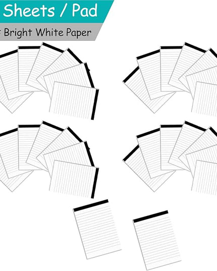 Nichela Notepad for Daily Planning and Organization of Work – 4 x 6-inches Lined Paper – Thick Bright White Paper – 30 Pages – Note Pads Ruled Pages – Pack of 30