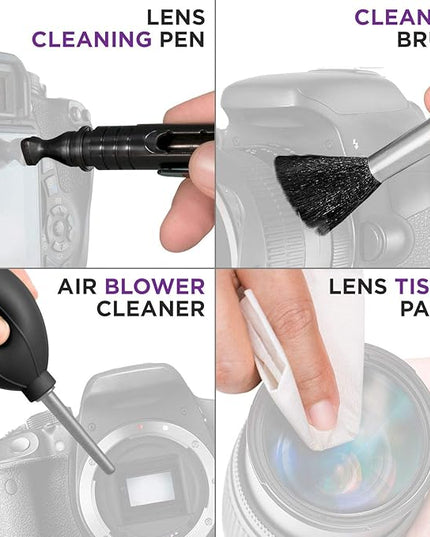 Altura Photo Professional Camera Cleaning Kit for Full Frame DSLR & Mirrorless Cameras - Lens and Sensor Cleaner - Includes Case, Spray, Swabs, Blower, Brush, Tissue Paper