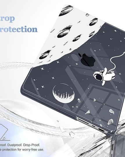 May Chen Case for MacBook Pro 14 inch, Models A2442 A2779 A2918 A2992 A3401 A3185 A3112 A3434, M1 M2 M3 M4 M5 Chip (2021-2025 Release), Plastic Hard Shell Case with Keyboard Cover, Astronaut Flight