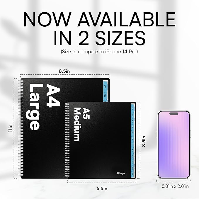 Ensight 2026 Appointment Book and Planner 6.5" x 8.5" Large Hourly Weekly Daily Schedule Book with Tabs, 30 Minute Time Slots, Blue Calendar Organizer Jan 2026–Dec 2026 Appointment Planner - Blue