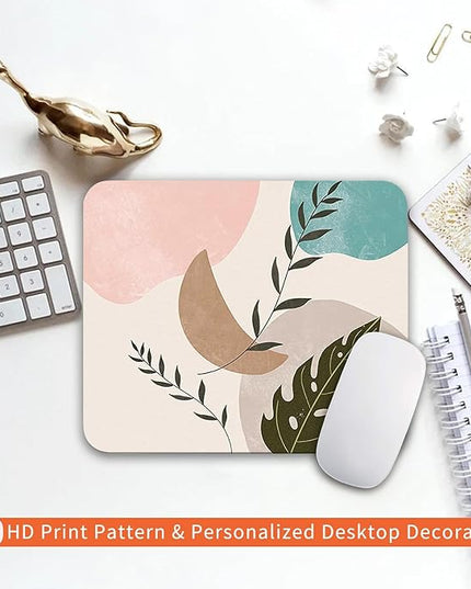 Square Mouse Pad Abstract Art, Personalized Premium-Textured Custom Mouse Mat Design, Washable Mousepad Cloth, Non-Slip Rubber Base Computer Mouse Pads for Wireless Mouse