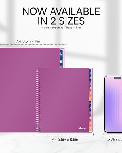 Ensight 2026 Appointment Book and Planner 6.5" x 8.5" Large Hourly Weekly Daily Schedule Book with Tabs, 30 Minute Time Slots, Magenta Calendar Organizer Jan 2026–Dec 2026 Appointment Planner - Magenta