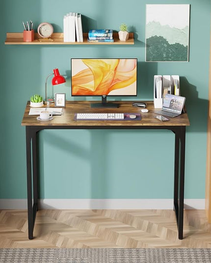 PayLessHere 32/39/47 inch Computer Desk Study Writing Table, Adjustable feet, Modern Furniture for Home Office (1, Vintage, 39 inch)