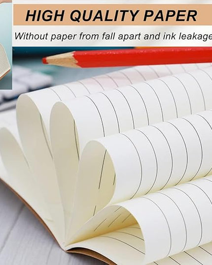 48 Pack A5 Kraft Notebook,Lines Pages - 60 Pages (30 Sheets), Wide Ruled,8.3”x 5.5” Small Kraft Notebook