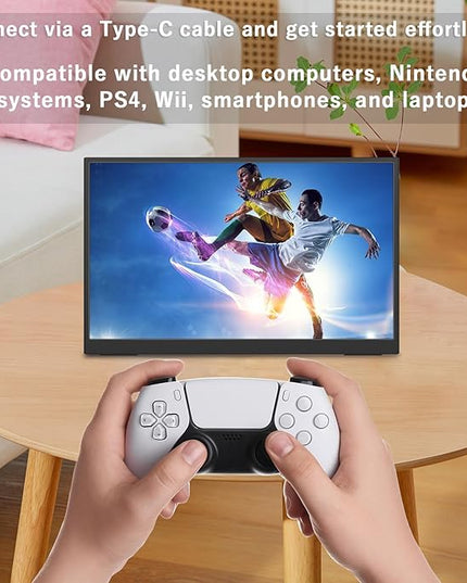 Portable Monitor Touchscreen, 15.6''Laptop Screen Extender, FHD IPS Touch Screen, Travel Monitor with Kickstand & Speaker, HDMI USB C External Monitors for Laptop Phone Computer Xbox Switch