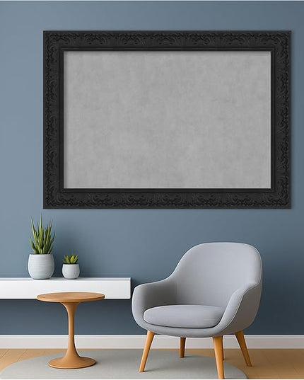 Amanti Art Black Framed Magnetic Board 31x43 Large Vision Board for use with Magnets, 100% Metal Sheet to Display Items as Office Decor or for Home Organization in mudroom, Kitchen or Kids Room