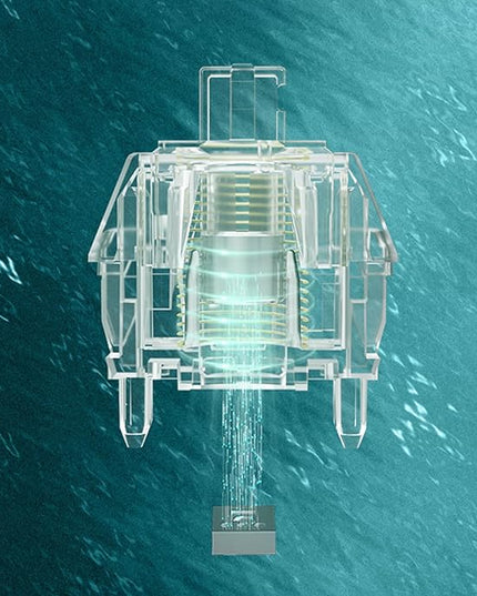 GATERON Magnetic Jade Max Keyboard Switches, Linear Factory Pre-lubed Fully Transparent Gold-Plated Spring Permanent Magnet Freely Setting Pre-Travel Key Switches for Magnetic Gaming Keyboard(70PCS)